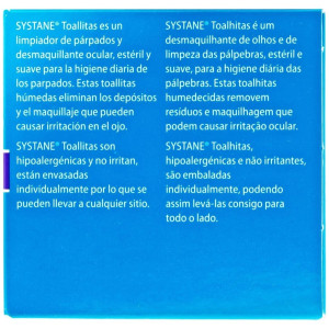 Systane Toallitas Humedas Estériles Limpieza Palpebral, 30 Uds