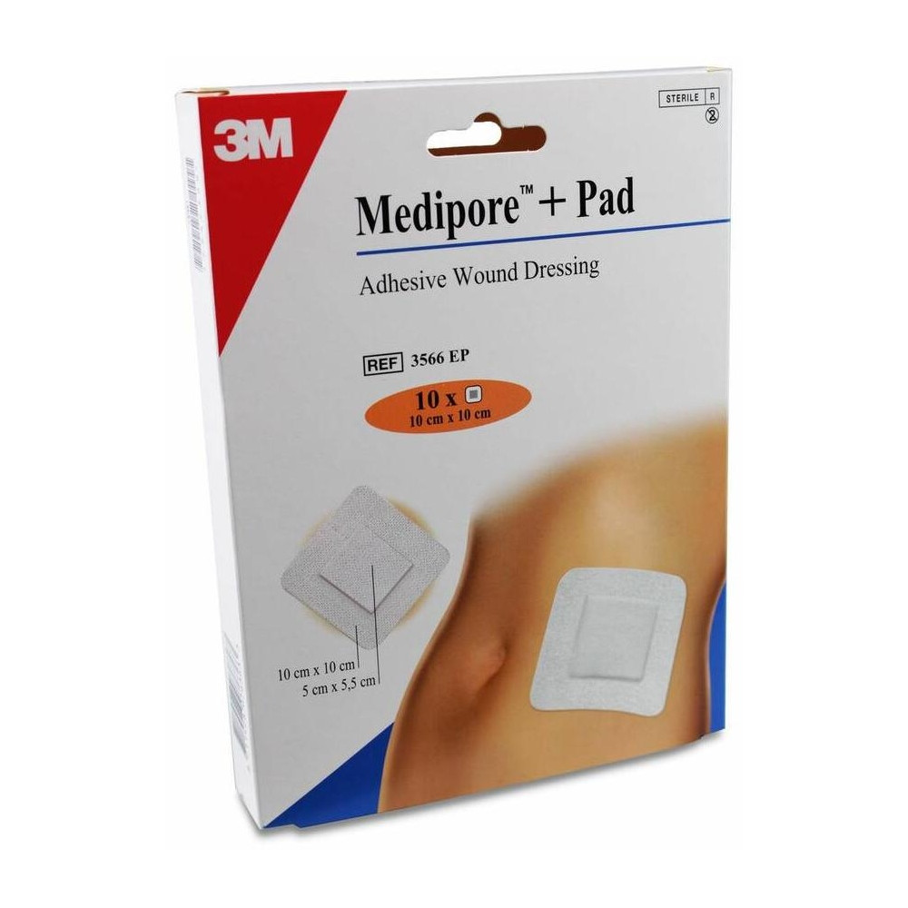 Medipore+Pad Apósitos 10X10Cm 10Uds