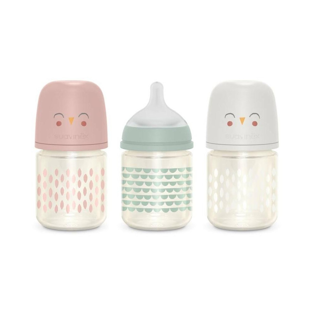Suavinex Biberón De Vidrio Con Tetina Fisiológica Talla S +0M, 1 Ud