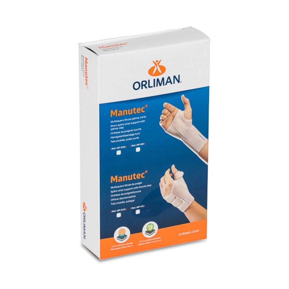 Orliman Muñequera Férula Palmar D50 Derecha Talla 1 12-15, 1 Unidad