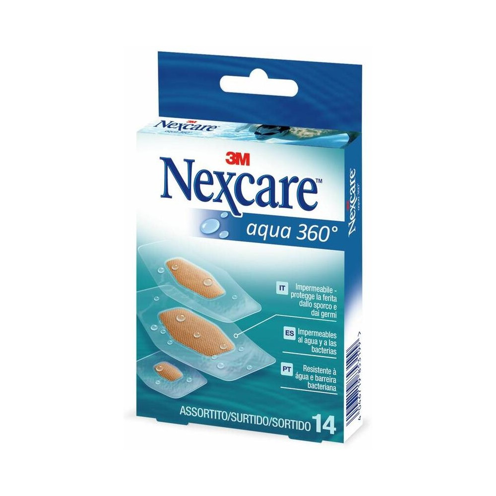Nexcare® Aqua 360º Tiras Adhesivas Surtido 14Uds