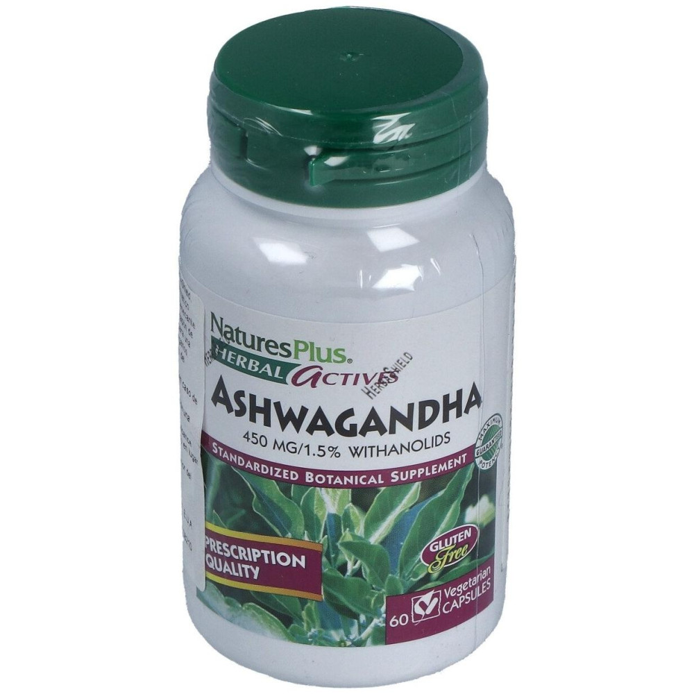 Ashwaganda Raiz 450Mg. 60Cap. Herbal Actives