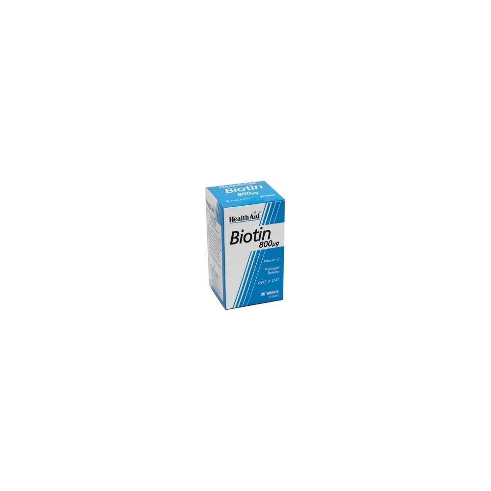 Health Aid Biotina 800 Microgramos 30 Tabletas