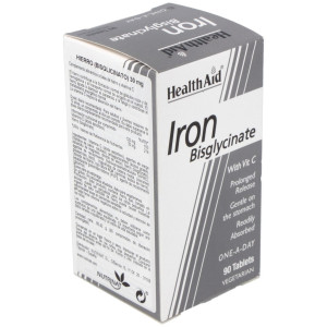 Hierro Bisglycinate Iron+Vit.C 90Comp. Health Aid