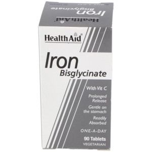 Hierro Bisglycinate Iron+Vit.C 90Comp. Health Aid