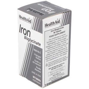 Hierro Bisglycinate Iron+Vit.C 90Comp. Health Aid
