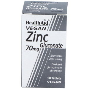 Healthaid Gluconato De Zinc 70 Mg 90 Comprimidos