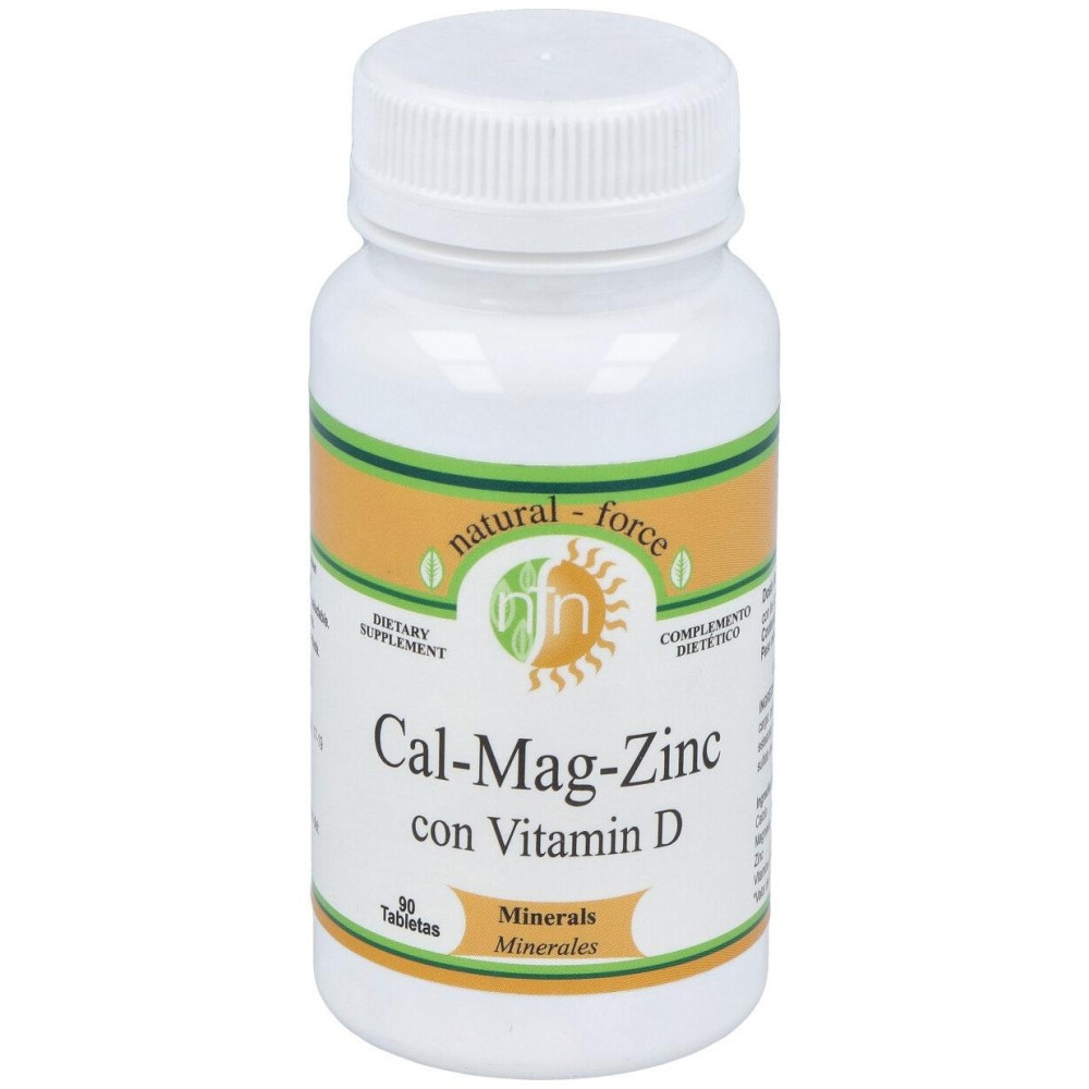 Natural Force Calcium Magnesium Zinc Vitamina D 90Caps