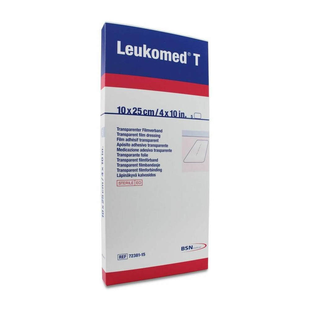 Leukomed T Apósito Transparente 10 X 25 Cm, 5 Uds