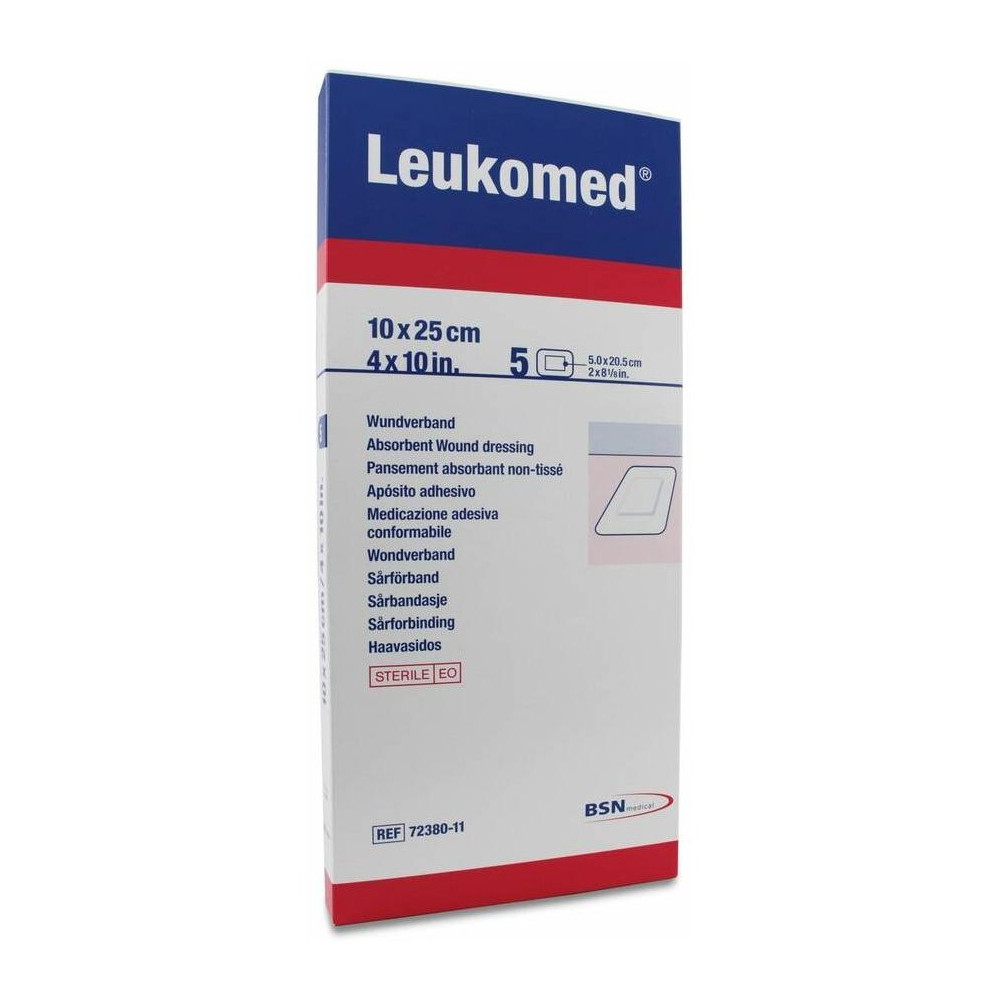 Leukomed Apósito Postoperatorio 10 Cm X 25 Cm, 5 Uds