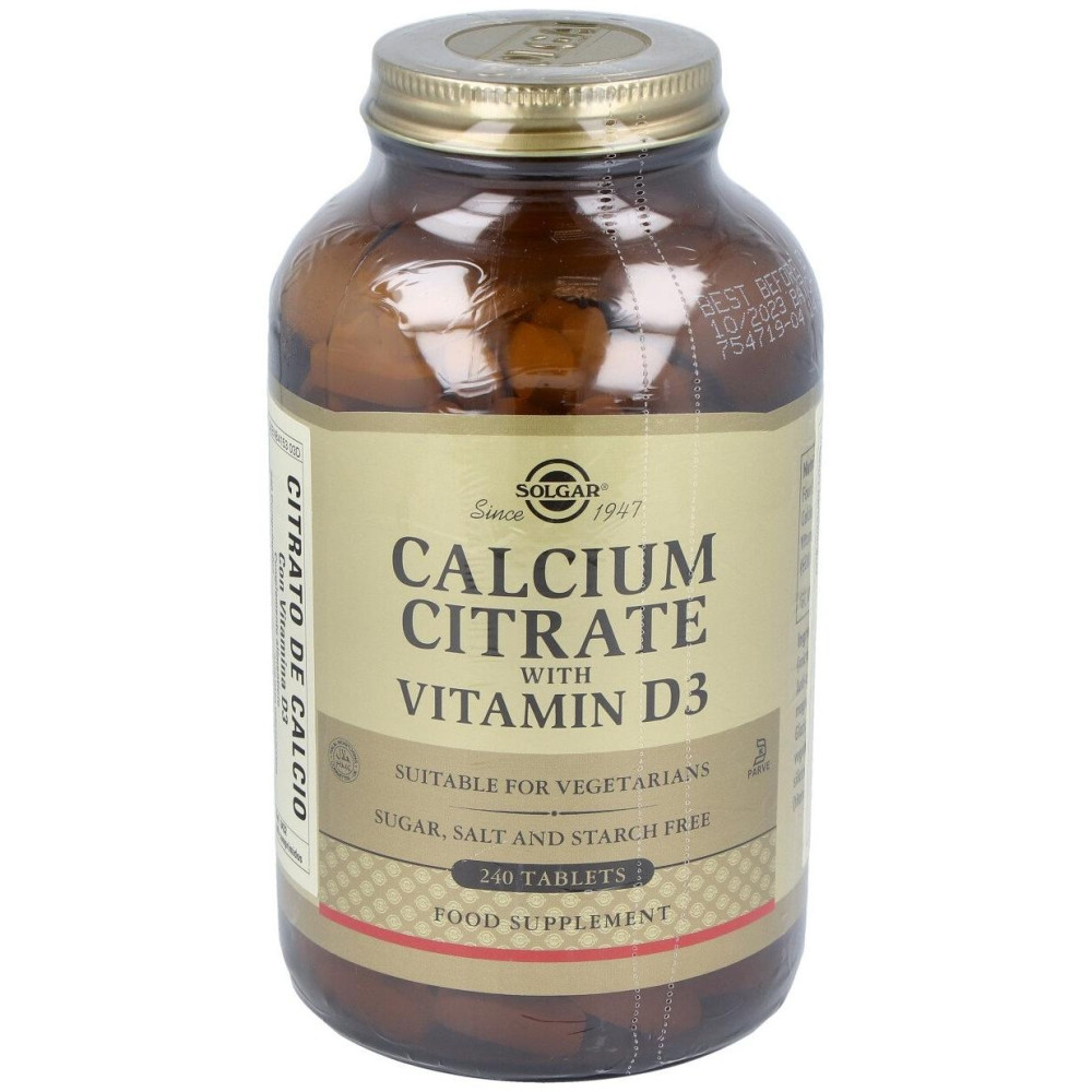 Solgar Citrato De Calcio Con Vitamina D3 240Comp