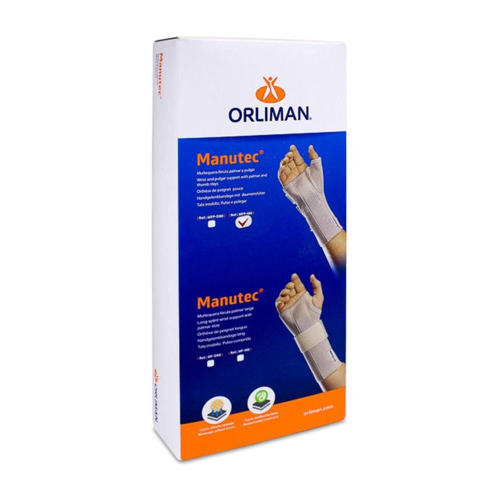 Orliman Muñequera Fer. Soporte Pulgar Izquierda. T-1 12-15Cm