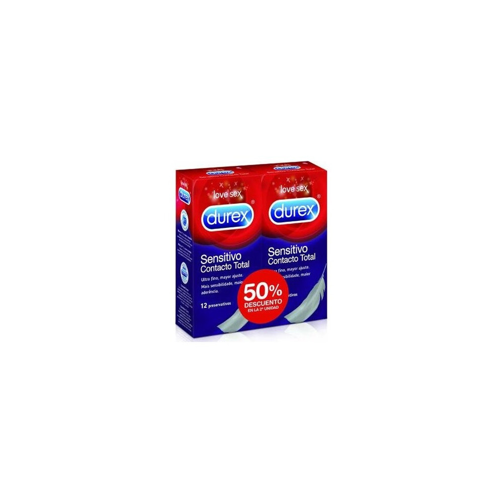 Promoción Durex Sensitivo Contacto Total, 2 X 12 Uds
