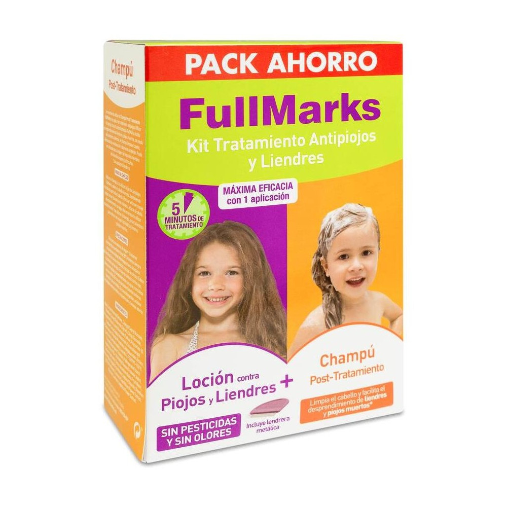Kit Fullmarks Antipiojos Loción Pediculicida + Champú Post-Tratamiento, 1 Ud