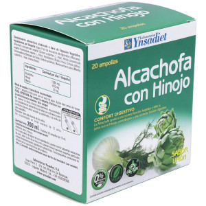 Ynsadiet Alcachofa Con Hinojo Sabor Limón 20 Ampollas