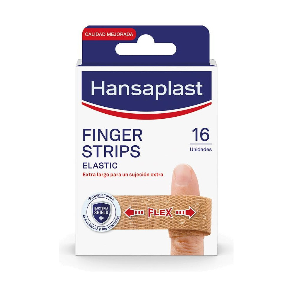 Hp Elastic Apósitos Dedos Tiras 19 X 120 Mm 16 U
