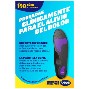 Fascitis Plantar Plantillas Anti-Dolor Con Tecnología In-Balance 3 En 1 Talla S 37-39,5 1 U