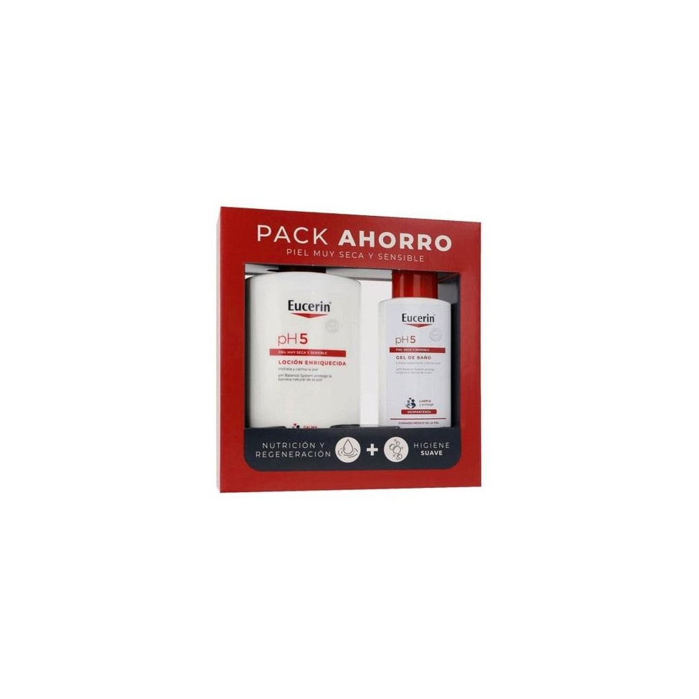 Eucerin Pack Ph5 Loción Enriquecida 1L + Gel De Baño 200Ml
