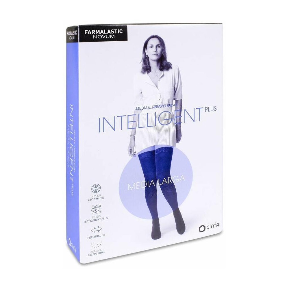 Farmalastic Novum Media Larga Intelligent Plus Compresion Normal Caviar T-1