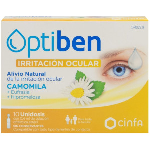 Optiben Ojos Irritados Sequedad Ocular, 10 Uds
