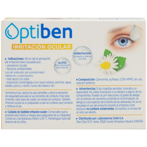 Optiben Ojos Irritados Sequedad Ocular, 10 Uds