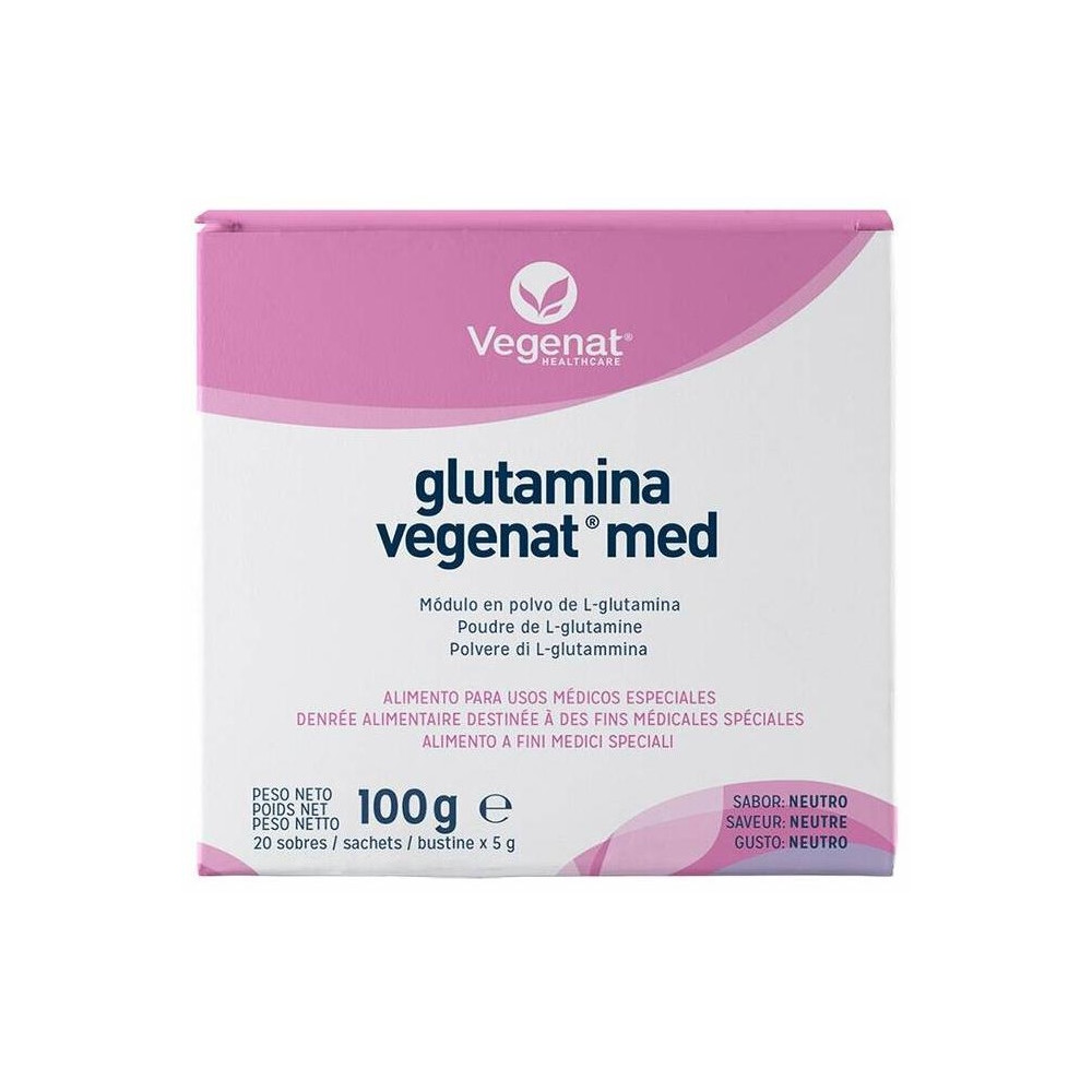 Vegenat Med Glutamina Sabor Neutro, 20 Sobres X 5 G