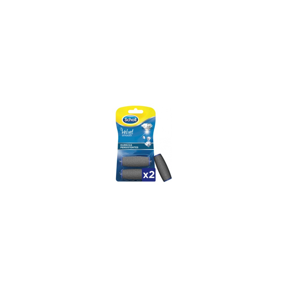 Scholl Velvet Smooth Recambio Durezas Persistentes Diamond Crystals, 2 Uds