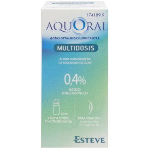 Aquoral Gotas Oftalmicas Lubricantes Esteril Ác Hialurónico 0,4% Multidosis, 10 Ml