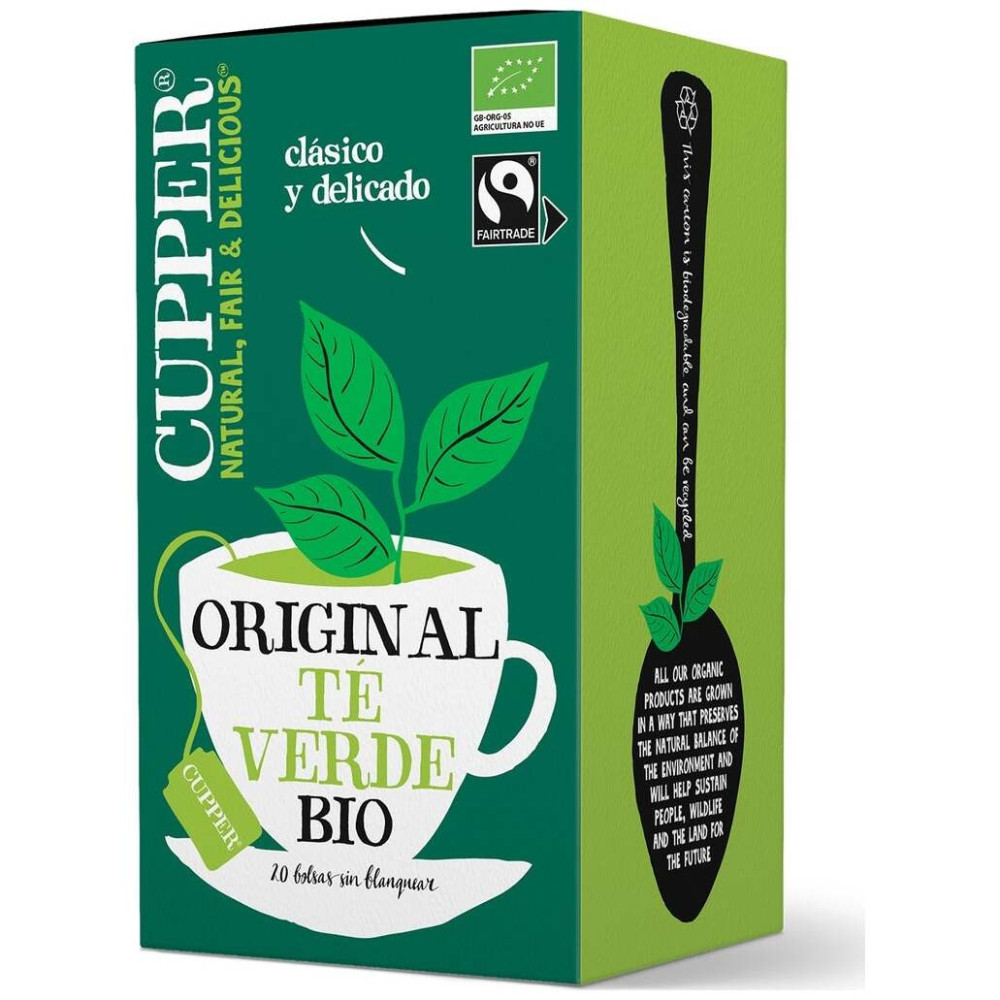 Cupper Te Verde Infusion Bio C.Justo 20Uds
