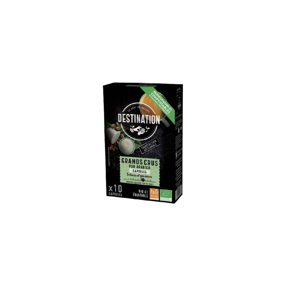 Destination Cafe Pur Arabica Grands Crus Bio 10Uds