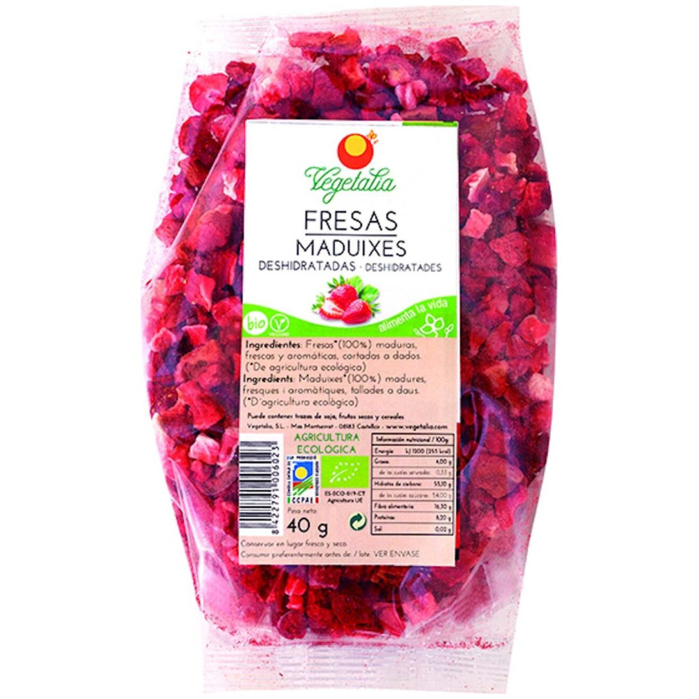 Vegetalia Fresa Trozos Liofilizada Bio 40G