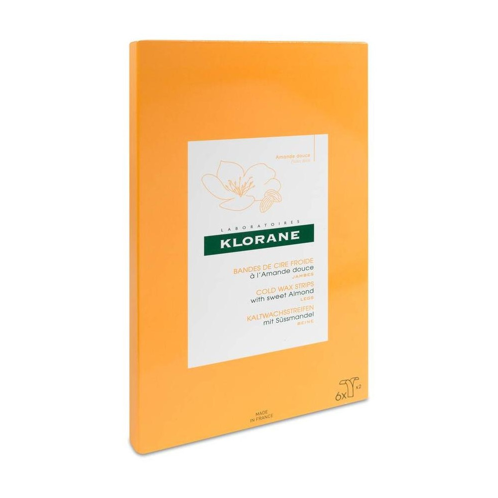 Klorane Cera Depilatoria Frío Piernas, 6 Bandas