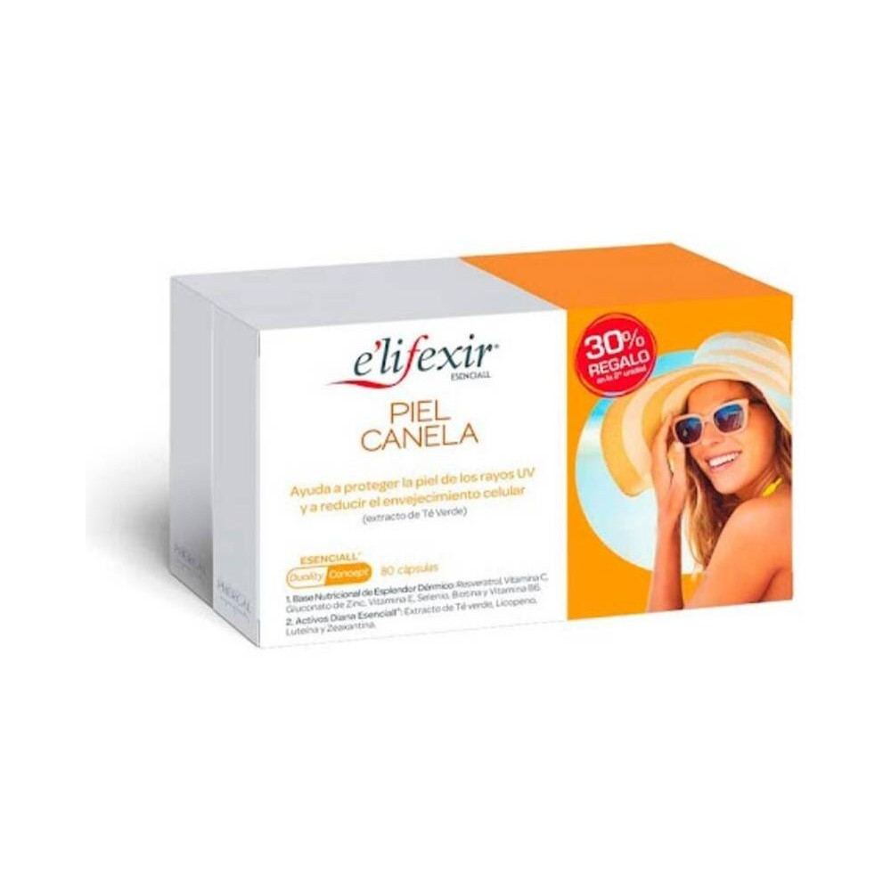 E'Lifexir Piel Canela Pack De 2 Envases X 40 Cápsulas