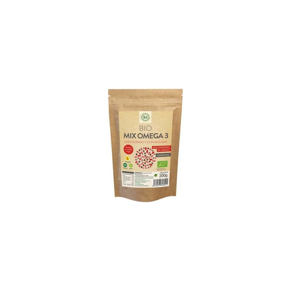 Solnatural Mix Omega 3 Lino Chía Molida Bio 200G