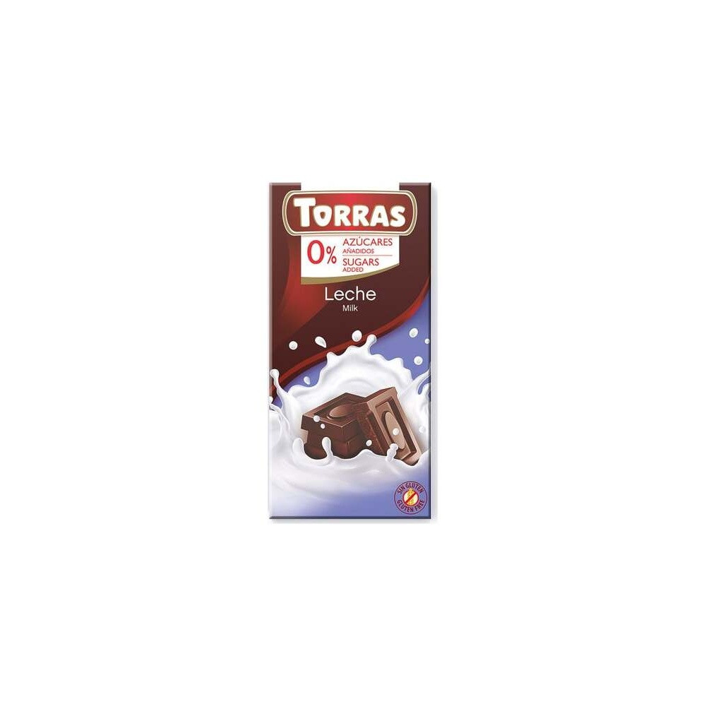 Torras Chocolate Leche Sin Gluten Sin Azúcar 75G