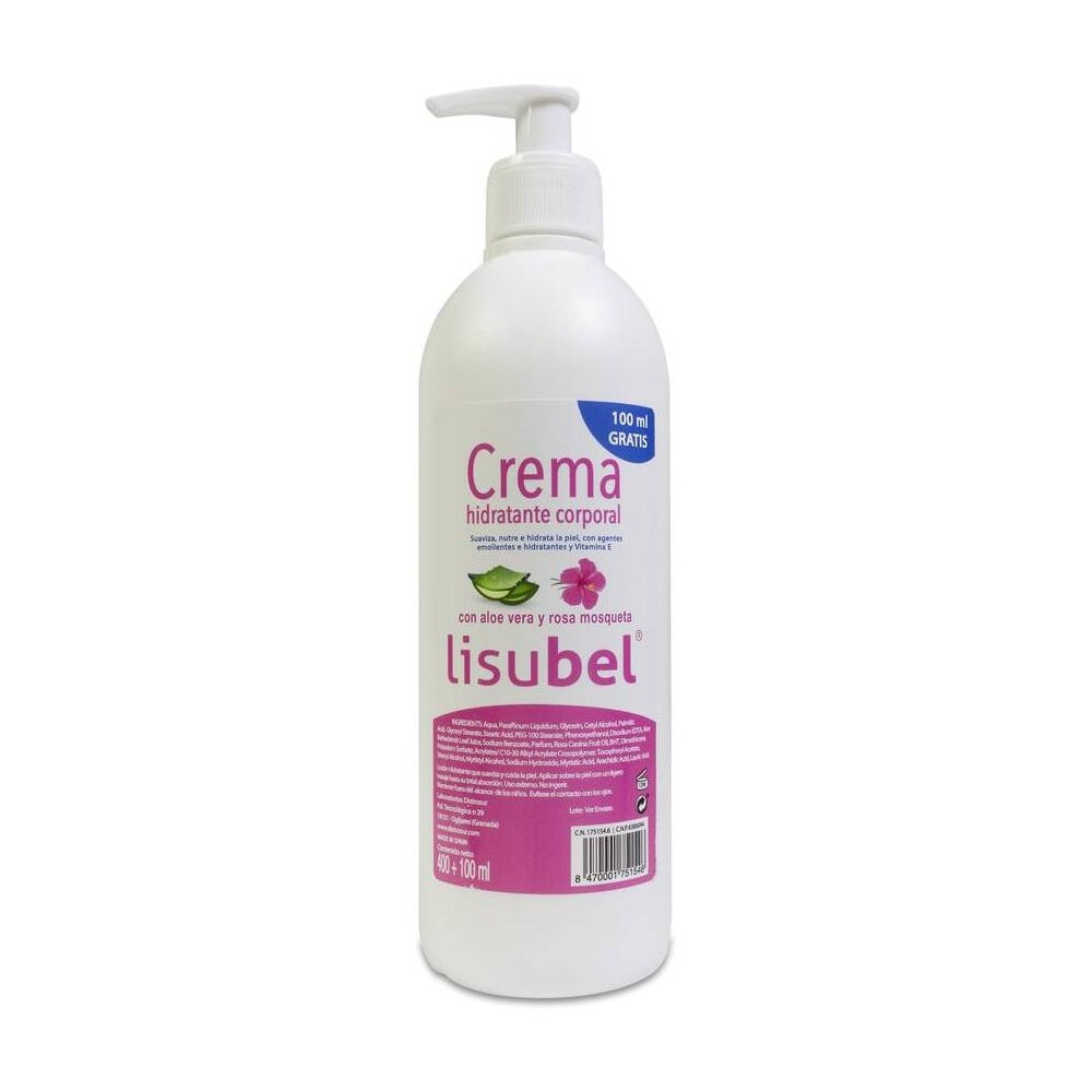Lisubel Crema Hidratante Corporal, 400 Ml