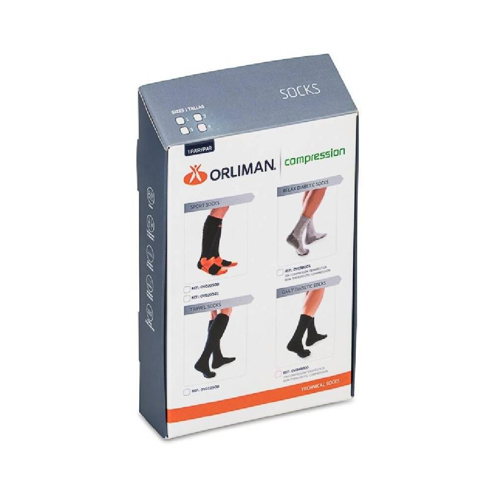 Orliman Calcetín Diabético Relax Gris Talla M/2, 1 Unidad