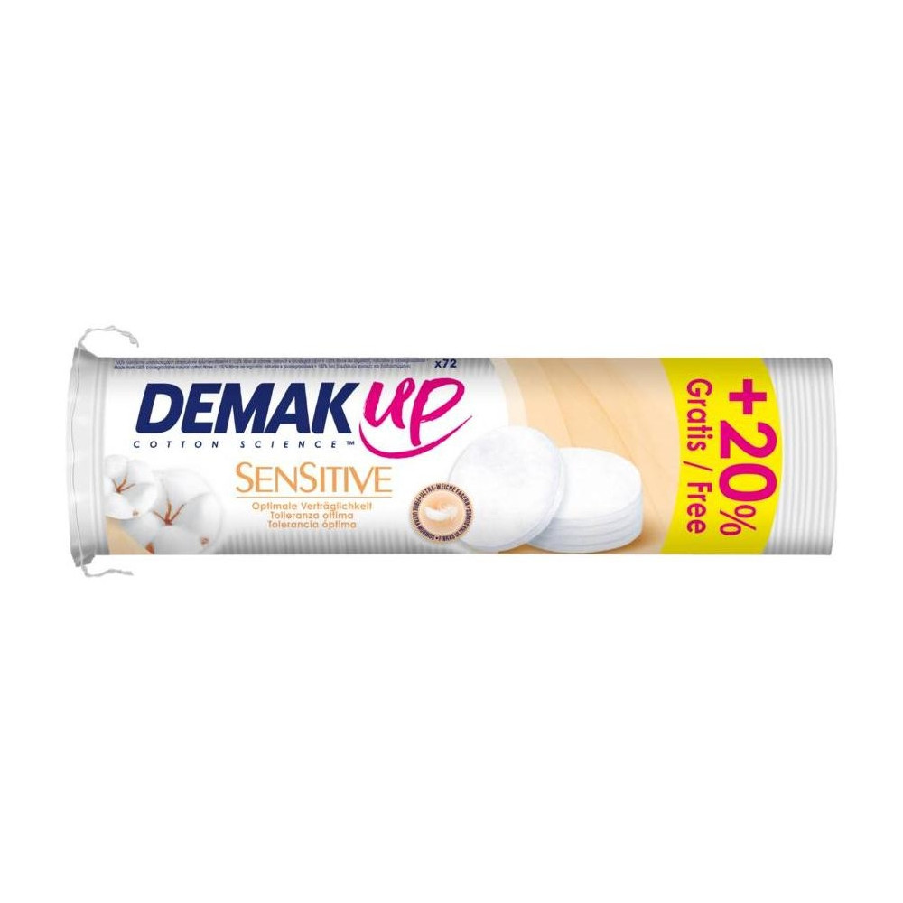 Demak Up Sensitive Discos Desmaquillantes Redondos 72Uds