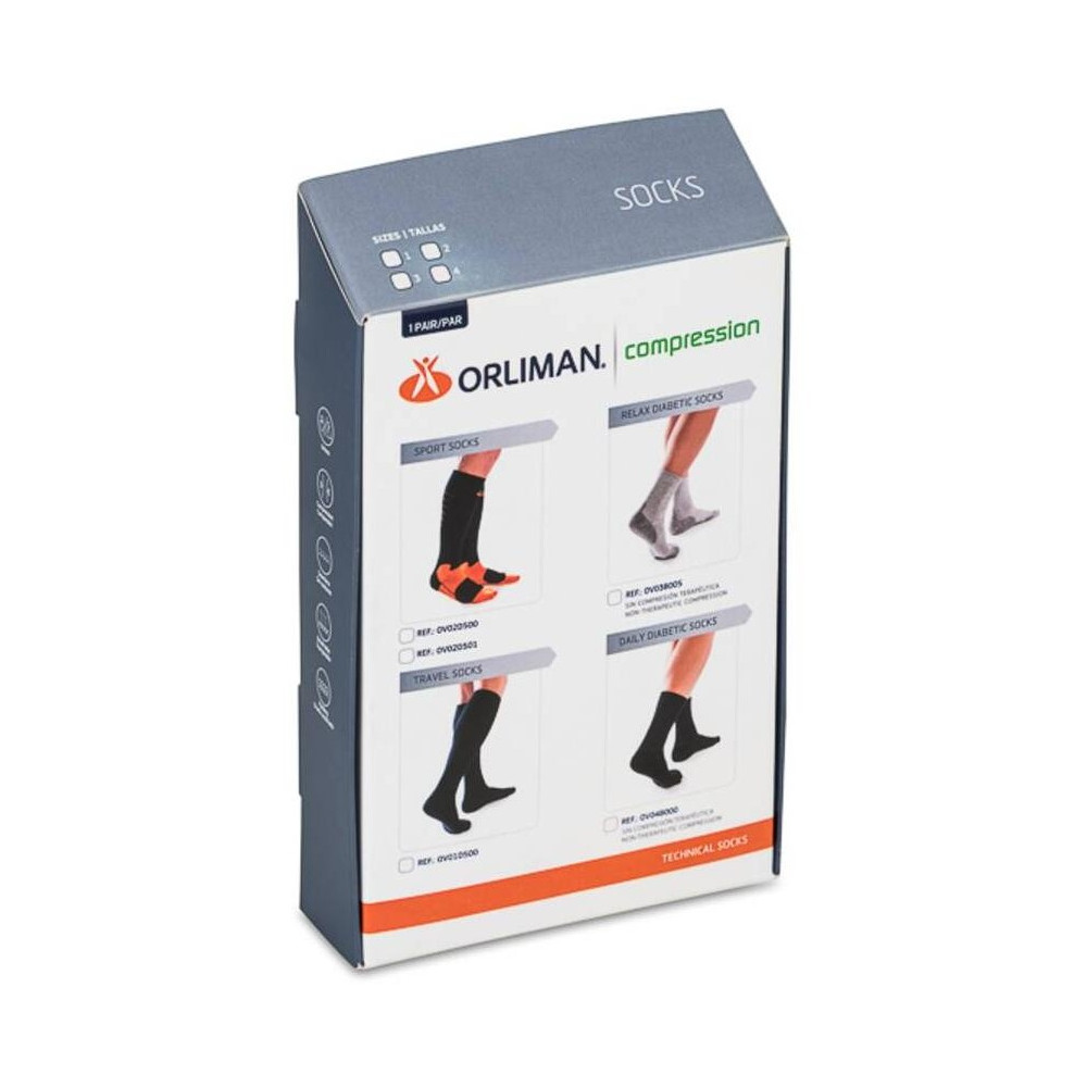 Orliman Calcetín Diabético Negro 41-43,5, 1 Unidad