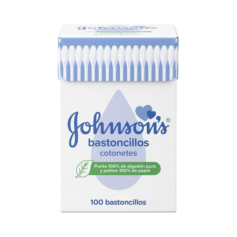 Johnson'S Baby Bastoncillos Bebé, Niños Y Adultos, Algodón 100% Puro 100 U