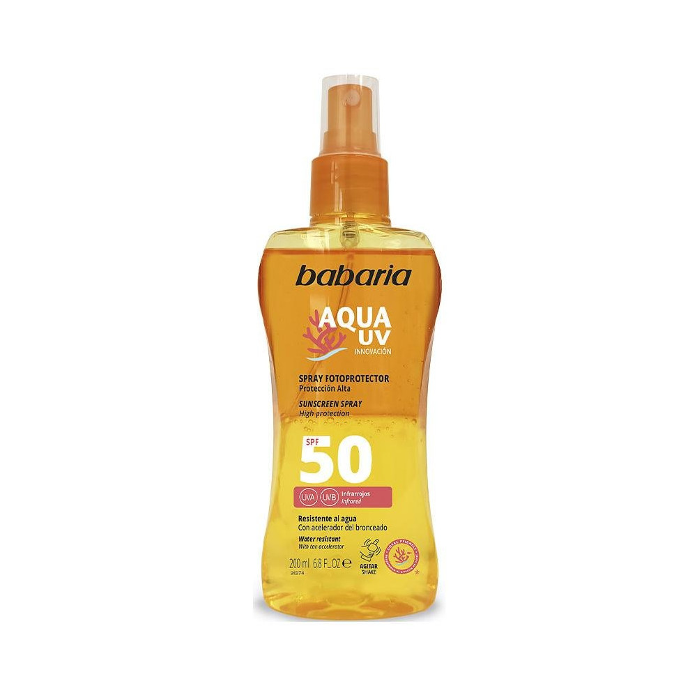 Babaria Aqua Uv Spray Fotoprotector Spf50 200Ml