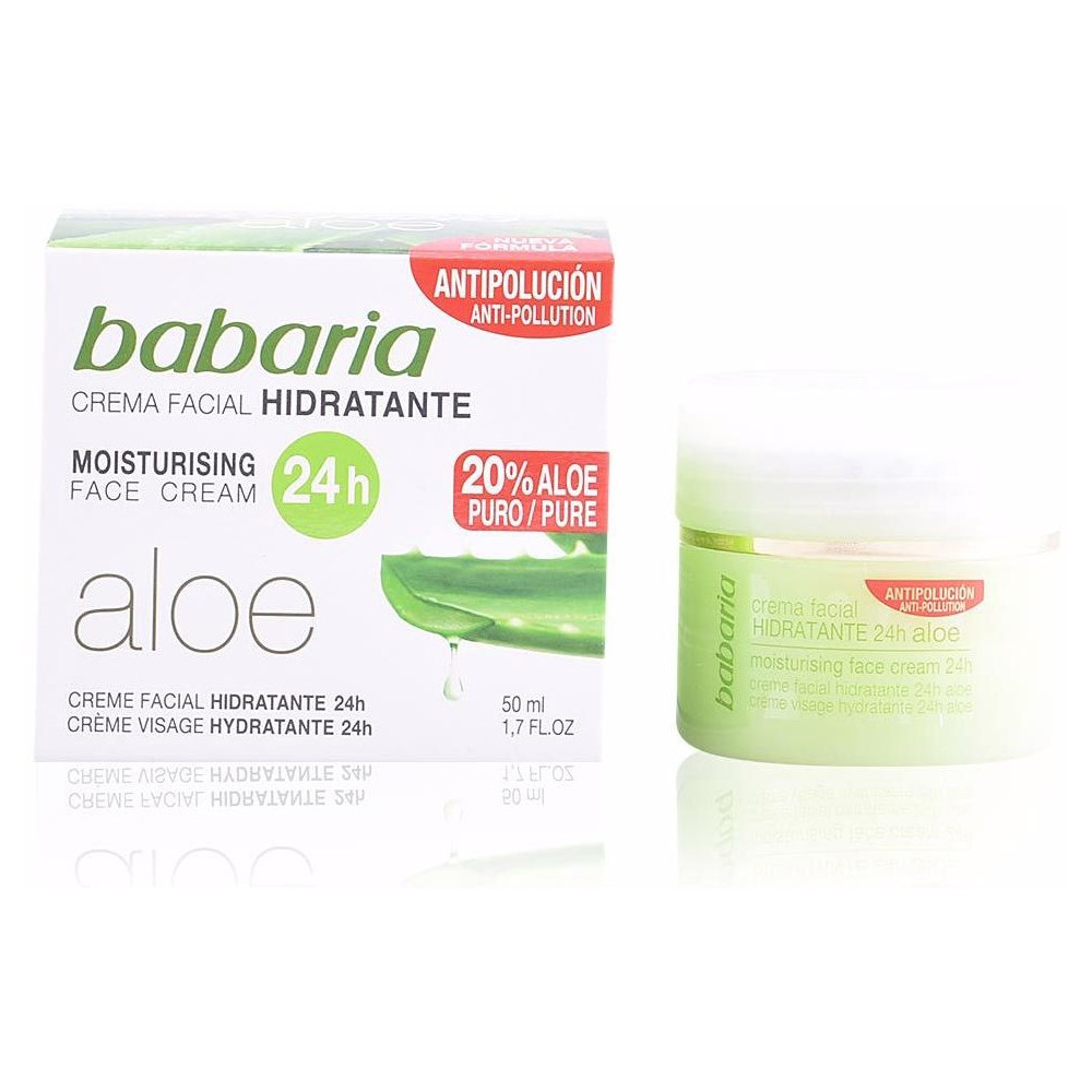 Babaria Crema Facial Hidratante 24H Aloe Vera 50Ml