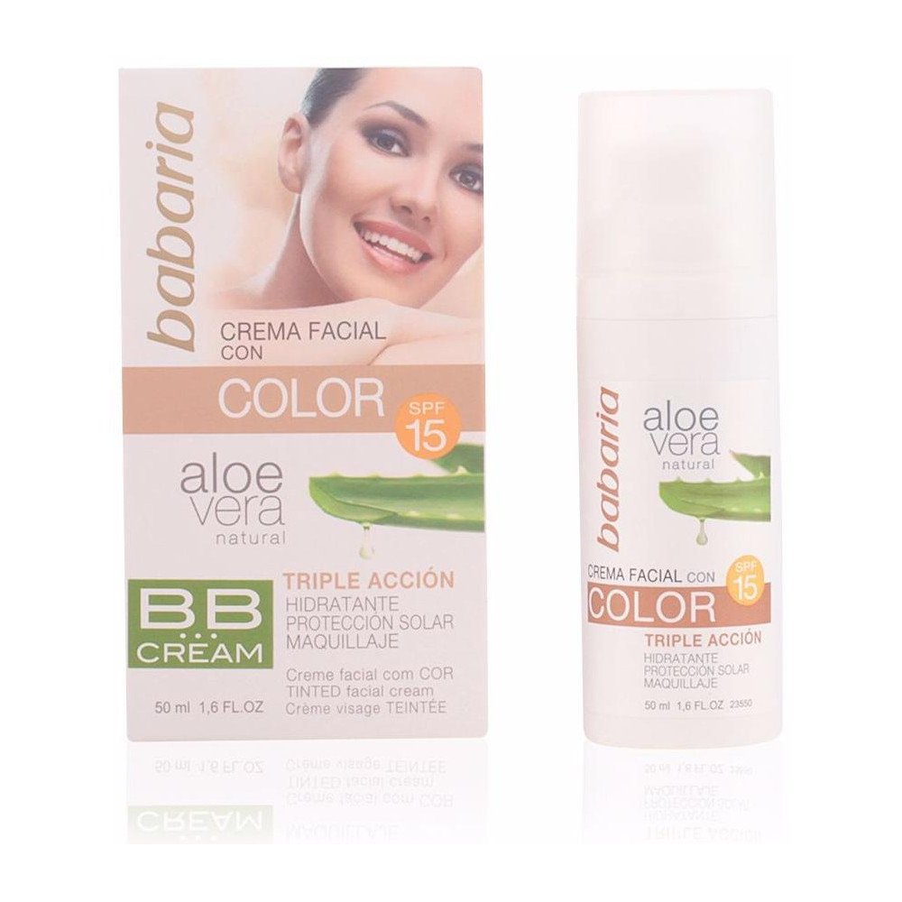 Babaria Aloe Crema Facial Con Color Spf15 50Ml