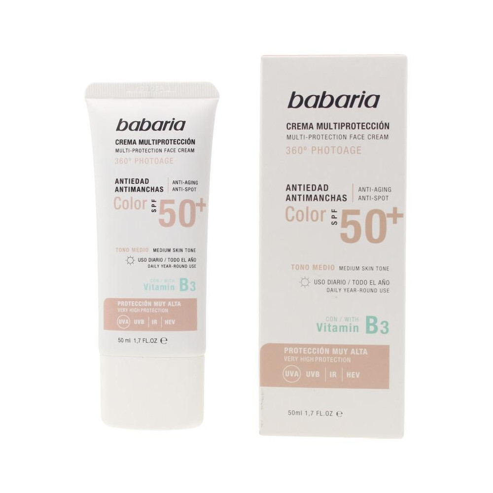 Babaria Crema Con Color Multiprotección Antiedad Spf50+ 50Ml
