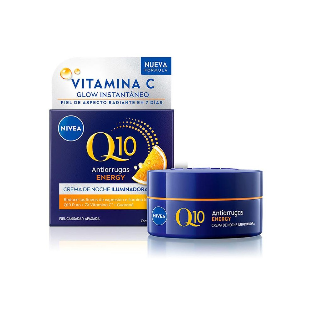 Nivea Crema Q10+ Vitamina C Antiarrugas Energizante Noche 50Ml