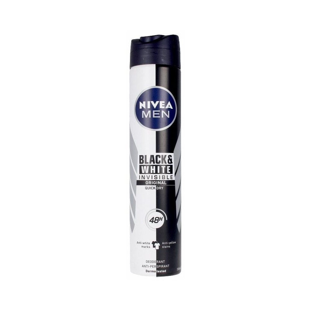 Men Black Y White Invisible Desodorante Vaporizador 200 Ml
