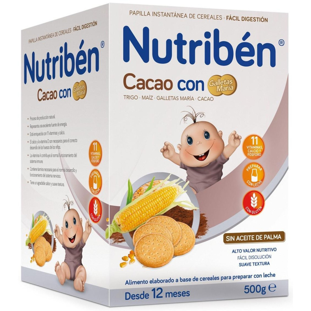 Nutriben Cacao Con Galletas Maria 500 Gr