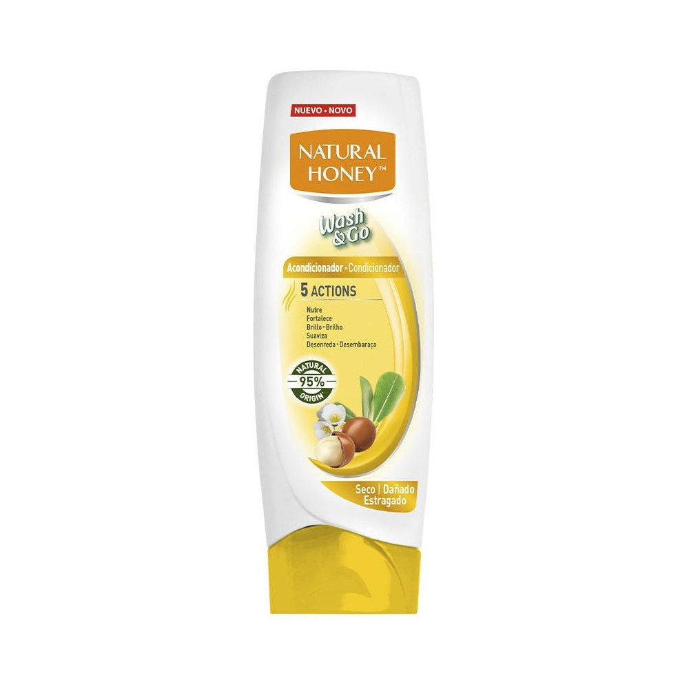 Natural Honey Wash Y Go Acondicionador Cabello Seco 330Ml
