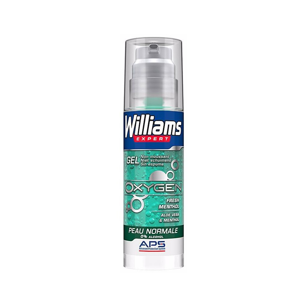 Williams Oxygen Gel De Afeitar Piel Normal Aloe Vera 150Ml