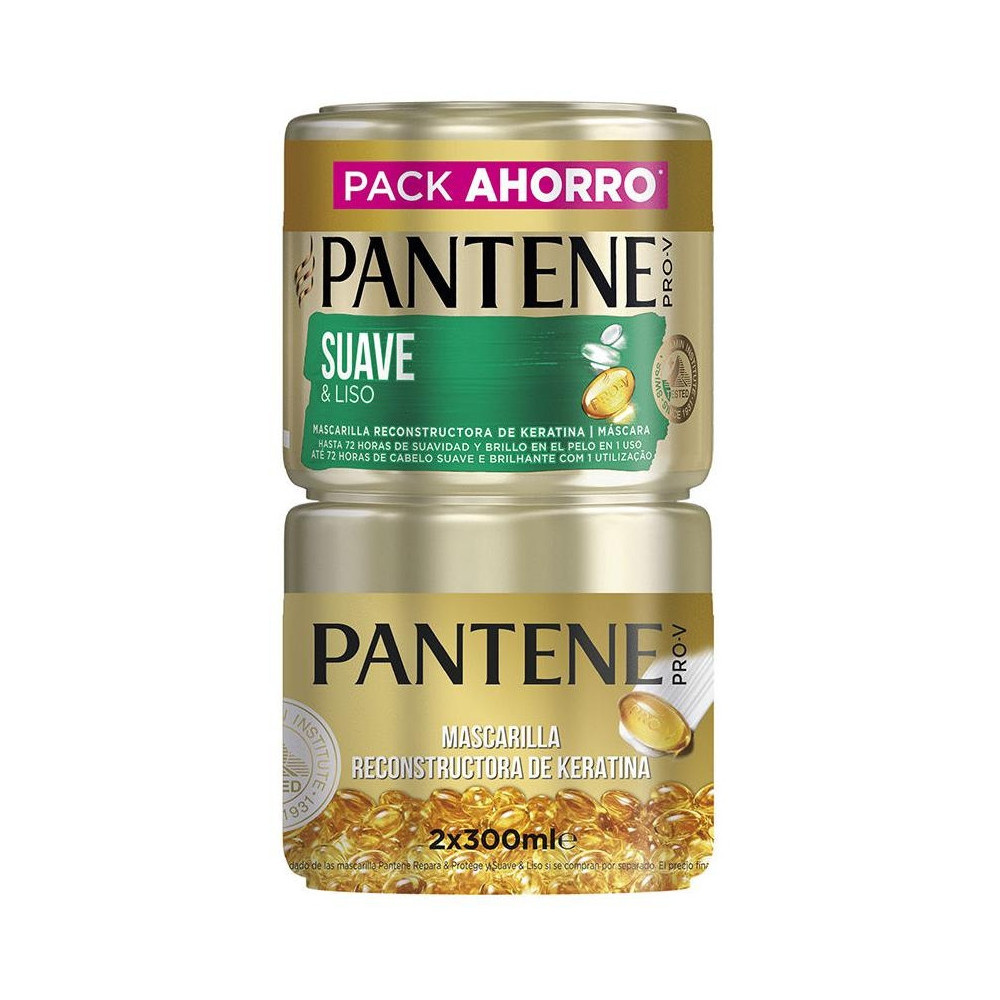 Pantene Suave Y Liso Mascarilla Capilar 2X300Ml